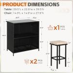 3-Piece Outdoor Bar Set with Stools and Table