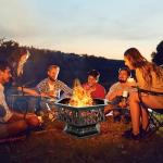 Hex-Shaped 24 Inch Portable Steel Fire Pit