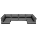 Grey Outdoor Cushions for Patio Furniture Set