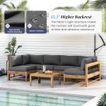 Grey Outdoor Cushions for Patio Furniture Set