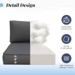 Grey Outdoor Cushions for Patio Furniture Set