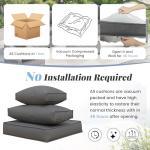 Grey Outdoor Cushions for Patio Furniture Set