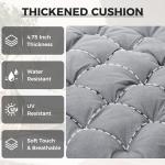 Cozy Gray Outdoor Rocking Chair with Cushion