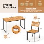 Tangkula 7-Piece Outdoor Dining Set with Umbrella Hole