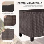 3-Piece Wicker Patio Furniture Set with Cushions