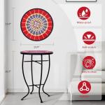 Elevon 14 Inch Round Ceramic Accent Table