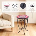 Elevon 14 Inch Round Ceramic Accent Table