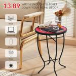 Elevon 14 Inch Round Ceramic Accent Table