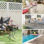 Elevon 14 Inch Round Ceramic Accent Table