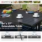 MIXPATIO Adjustable Expandable Patio Dining Table