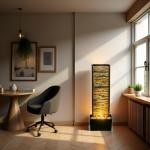 Illuminated Stone Cascade Waterfall Fountain with LED