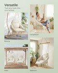 Cozy Boho Hanging Chair with Thick Cushion