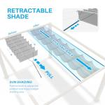 Retractable Waterproof Pergola Canopy Shade Cover