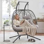 Cozy 2-Person Outdoor Hanging Egg Chair