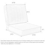 Rainproof 24"x24" Deep Seat Patio Cushions Set