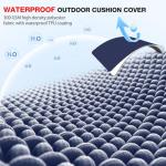 Waterproof 4-Piece Patio Chair Cushion Set