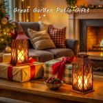 2-Pack 11" Waterproof Solar Lanterns - Antique Copper