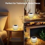 White Solar Lanterns for Outdoor Garden Decor - 2 Pack