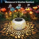 White Solar Lanterns for Outdoor Garden Decor - 2 Pack