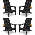 Modern Oversized Adirondack Chairs Set of 4