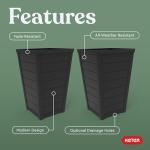 Keter Set of 2 Tall Resin Flower Pots