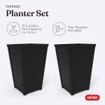 Keter Set of 2 Tall Resin Flower Pots