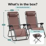 Zero Gravity Chairs Set of 2 with Table