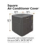 Ravenna Water-Resistant Square AC Cover, 34 Inch