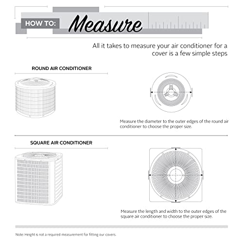 Ravenna Water-Resistant Square AC Cover, 34 Inch