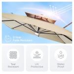 Beige 9'x12' Cantilever Patio Umbrella with Rotation