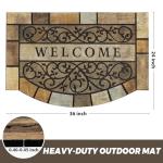 Large Non-Slip Outdoor Welcome Door Mat 24"x36