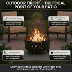 32-Inch Outdoor Wood Burning Fire Pit Set