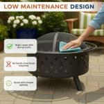 32-Inch Outdoor Wood Burning Fire Pit Set