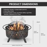 32-Inch Outdoor Wood Burning Fire Pit Set