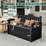 Devoko 80 Gallon Lockable Outdoor Storage Bench