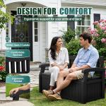 Devoko 80 Gallon Lockable Outdoor Storage Bench