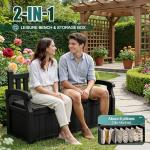 Devoko 80 Gallon Lockable Outdoor Storage Bench