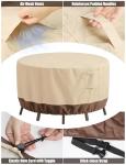 Vailge Waterproof Round Patio Furniture Cover - Beige