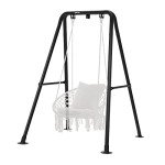 Heavy-Duty Steel Hammock Chair Stand - Black
