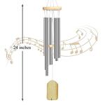 Silver Metal Tube Wind Chime for Outdoor Spaces