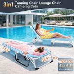 ABORON 4-in-1 Heavy Duty Folding Lounge Chair