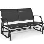 KROFEM Outdoor Glider Bench with High Backrest