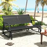 KROFEM Outdoor Glider Bench with High Backrest