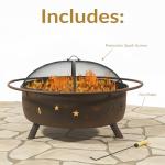 Sunnydaze 42-Inch Rustic Steel Fire Pit