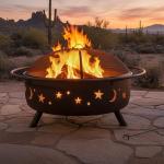 Sunnydaze 42-Inch Rustic Steel Fire Pit