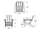 Black Modern Adirondack Chair by POLYWOOD