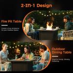 Bali Outdoors 30" Propane Gas Fire Pit Table