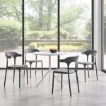 Xdeco Stackable Dining Chair Set of 4 - Charcoal