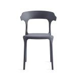 Xdeco Stackable Dining Chair Set of 4 - Charcoal
