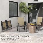 4-Pack Stackable Outdoor Folding Patio Chairs